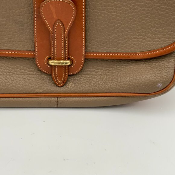 Dooney & Bourke Medium Pebbled Taupe Leather Bag 1980's USA No Strap - Picture 11 of 12